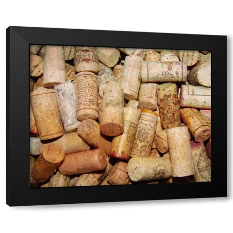 Corks II Black Modern Wood Framed Art Print by French-Roussia, Heather A.