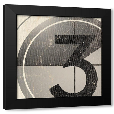 Three Black Modern Wood Framed Art Print with Double Matting by Sd Graphics Studio