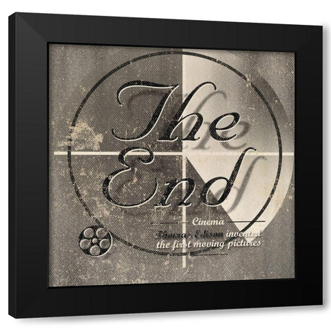 The End Black Modern Wood Framed Art Print by Sd Graphics Studio