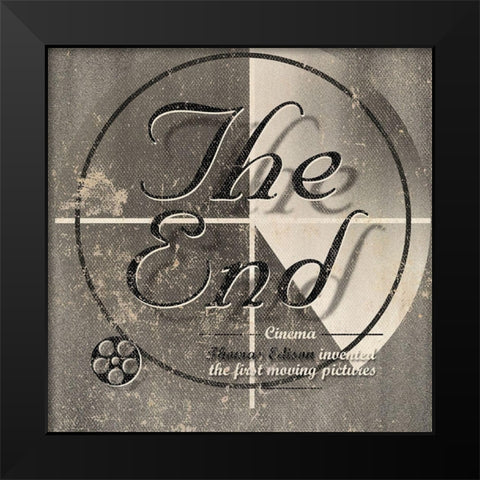 The End Black Modern Wood Framed Art Print by Sd Graphics Studio