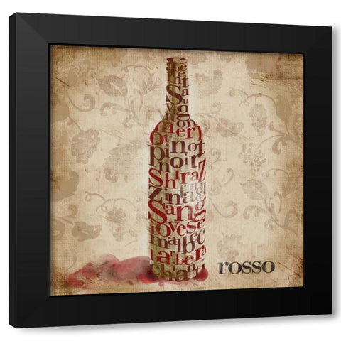 Type of Wine I Black Modern Wood Framed Art Print with Double Matting by SD Graphics Studio