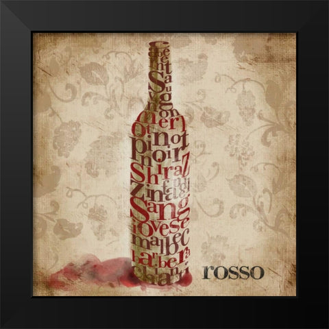 Type of Wine I Black Modern Wood Framed Art Print by SD Graphics Studio