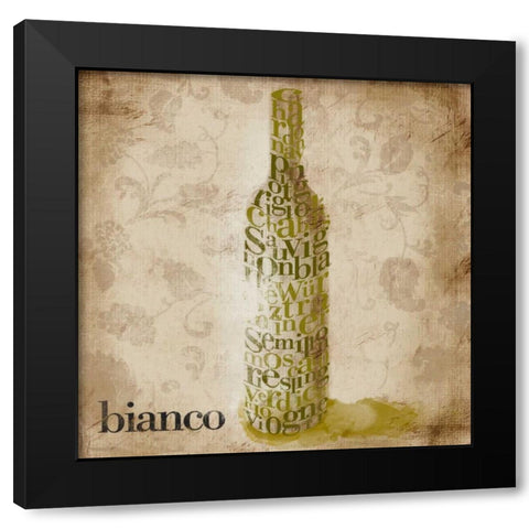 Type of Wine II Black Modern Wood Framed Art Print by SD Graphics Studio