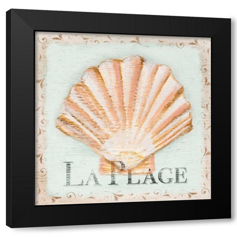 La Plage Black Modern Wood Framed Art Print by Hakimipour, Tiffany