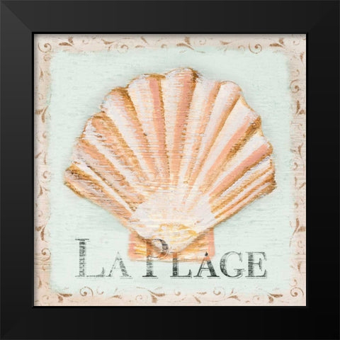 La Plage Black Modern Wood Framed Art Print by Hakimipour, Tiffany