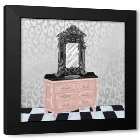 Rose Gold Bath I Black Modern Wood Framed Art Print by Hakimipour, Tiffany