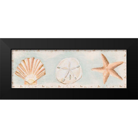 Sandy Shells I Black Modern Wood Framed Art Print by Hakimipour, Tiffany