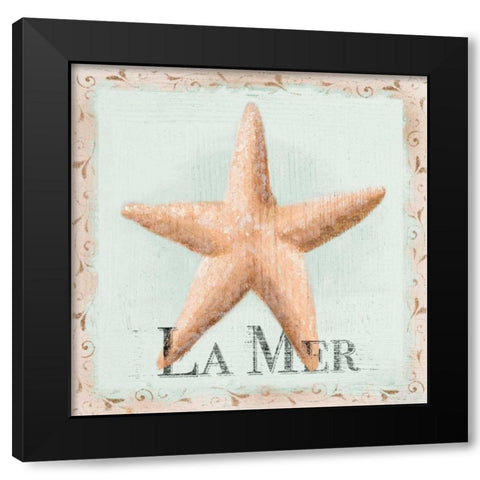La Mer Black Modern Wood Framed Art Print by Hakimipour, Tiffany