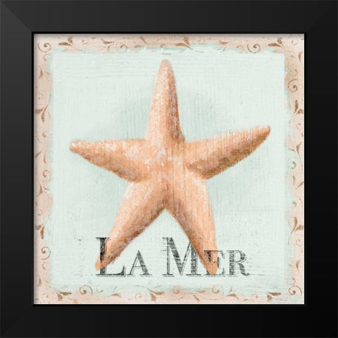 La Mer Black Modern Wood Framed Art Print by Hakimipour, Tiffany