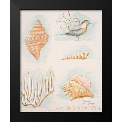 Sandy Shore II Black Modern Wood Framed Art Print by Hakimipour, Tiffany