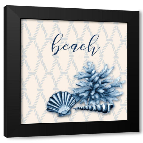 Ocean Waves IV Black Modern Wood Framed Art Print by Hakimipour, Tiffany