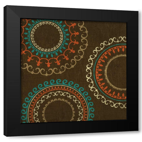 Chocolate Suzani I Black Modern Wood Framed Art Print by Studio, Sd Graphics