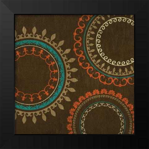 Chocolate Suzani II Black Modern Wood Framed Art Print by Studio, Sd Graphics