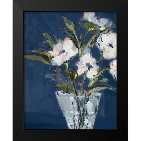Evening Rose Black Modern Wood Framed Art Print by Slivka, Jane