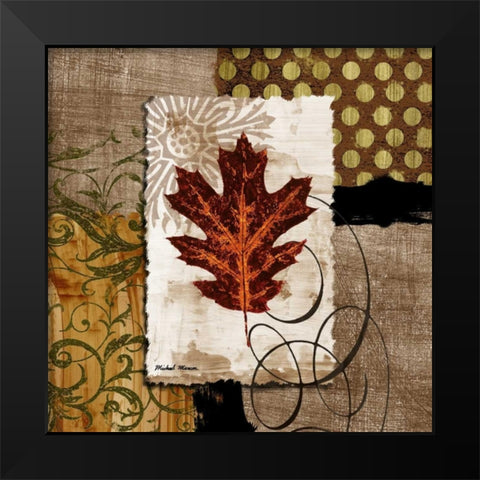 Contemporary Leaf I Black Modern Wood Framed Art Print by Marcon, Michael