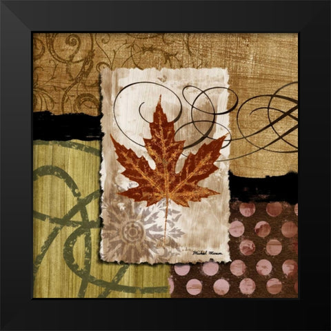 Contemporary Leaf II Black Modern Wood Framed Art Print by Marcon, Michael