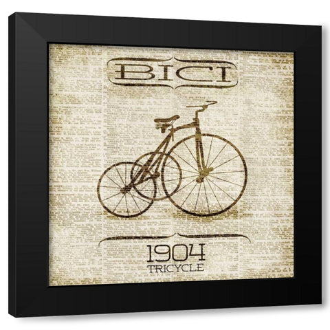 BICI 1904 Black Modern Wood Framed Art Print with Double Matting by SD Graphics Studio
