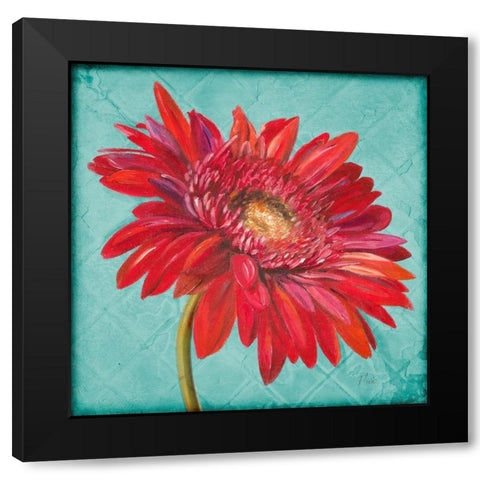Joyful Daisy Black Modern Wood Framed Art Print by Pinto, Patricia