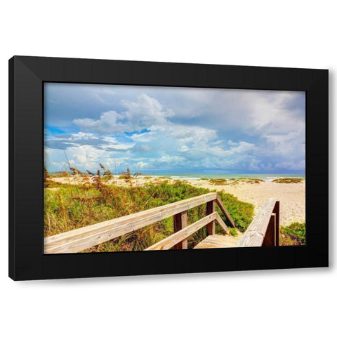 Beach Island I Black Modern Wood Framed Art Print by Bonnett, Stede