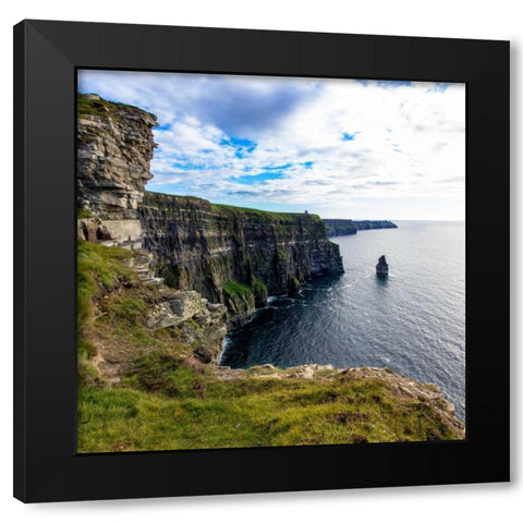 Cliffs of Square Black Modern Wood Framed Art Print with Double Matting by Bonnett, Stede