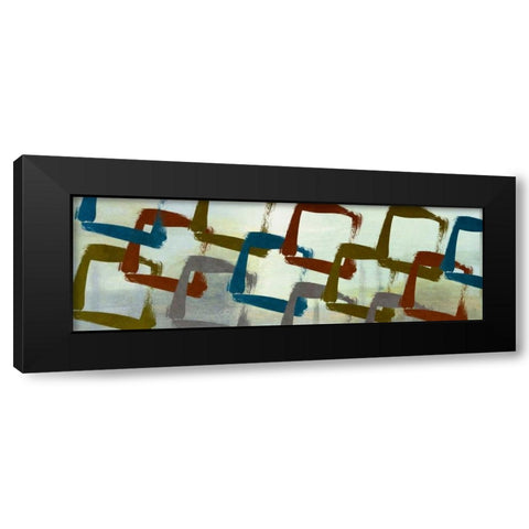 Abstract Squared II Black Modern Wood Framed Art Print with Double Matting by Marcon, Michael