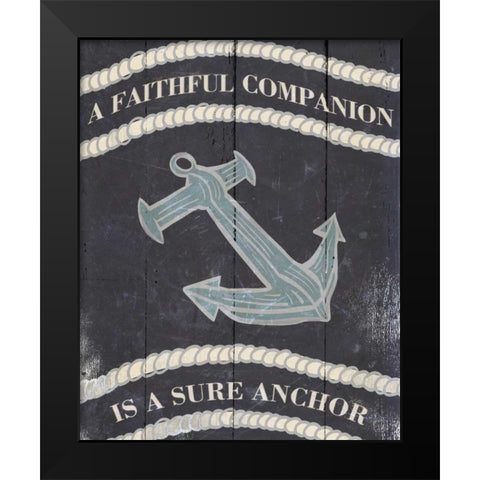 Anchor I Black Modern Wood Framed Art Print by SD Graphics Studio