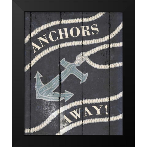 Anchor II Black Modern Wood Framed Art Print by SD Graphics Studio
