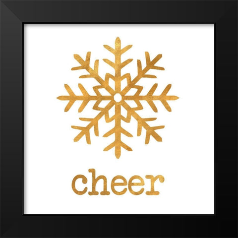Holiday Cheer Black Modern Wood Framed Art Print by SD Graphics Studio