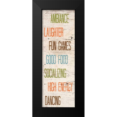 Social I Black Modern Wood Framed Art Print by SD Graphics Studio