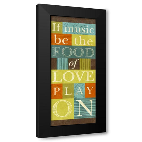 Love Play On Black Modern Wood Framed Art Print with Double Matting by SD Graphics Studio
