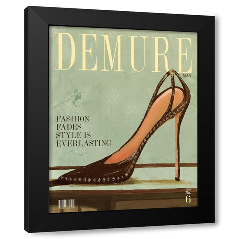 Demure Magazine Black Modern Wood Framed Art Print with Double Matting by Ritter, Gina
