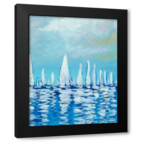 Sailing I Black Modern Wood Framed Art Print by Meneely, Dan