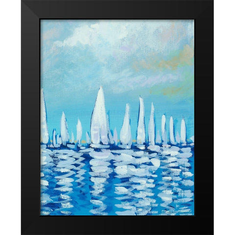 Sailing I Black Modern Wood Framed Art Print by Meneely, Dan