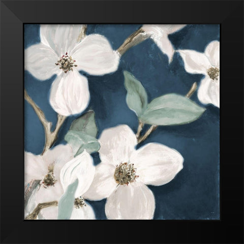 Bella Fiori on Navy II Black Modern Wood Framed Art Print by Loreth, Lanie