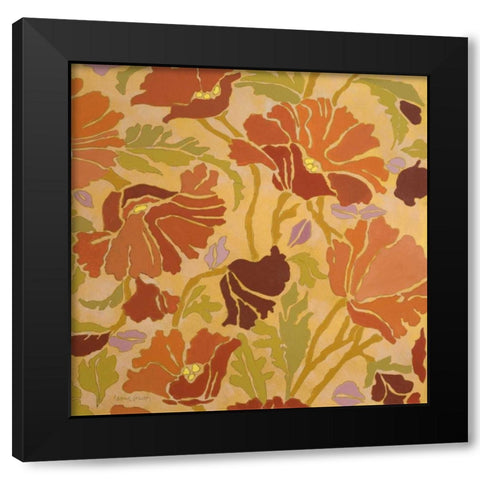 Spring Showers Bring Flowers I Black Modern Wood Framed Art Print by Loreth, Lanie