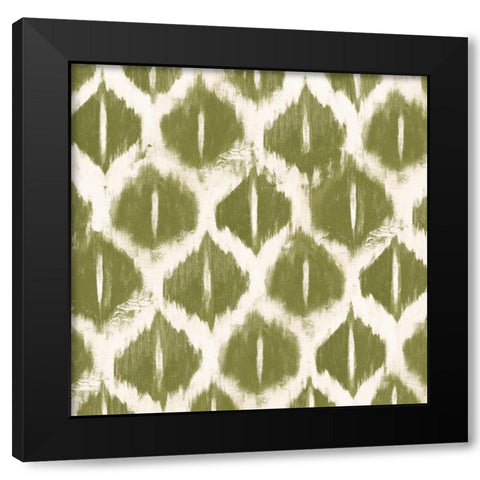 Colored Ikats IV Black Modern Wood Framed Art Print with Double Matting by Pinto, Patricia