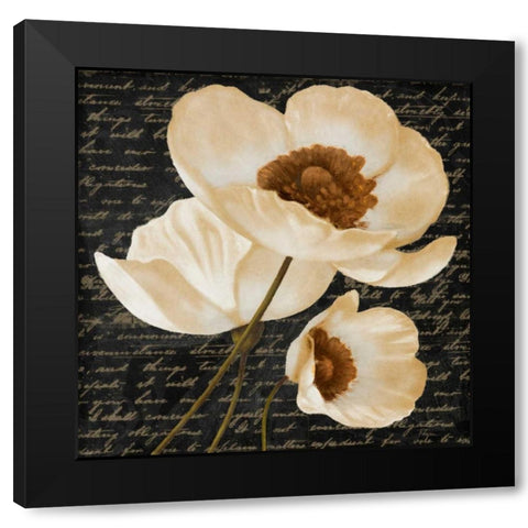 Evening Bloom I Black Modern Wood Framed Art Print with Double Matting by Rhyan, Vivien