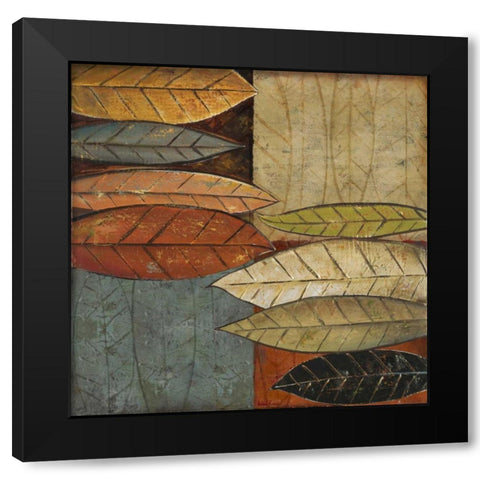 Tall Leaves Square I Black Modern Wood Framed Art Print by Pinto, Patricia