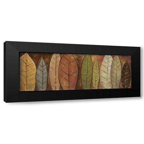 Tall Leaves II Black Modern Wood Framed Art Print with Double Matting by Pinto, Patricia