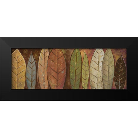 Tall Leaves II Black Modern Wood Framed Art Print by Pinto, Patricia