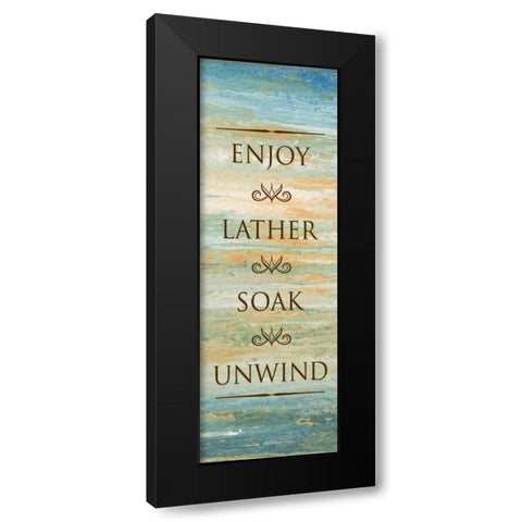 Bath in Abstract I Black Modern Wood Framed Art Print with Double Matting by Gonzalez, Roberto