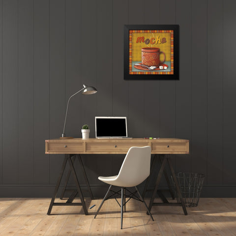 Mocha Black Modern Wood Framed Art Print by Studio, Sd Graphics
