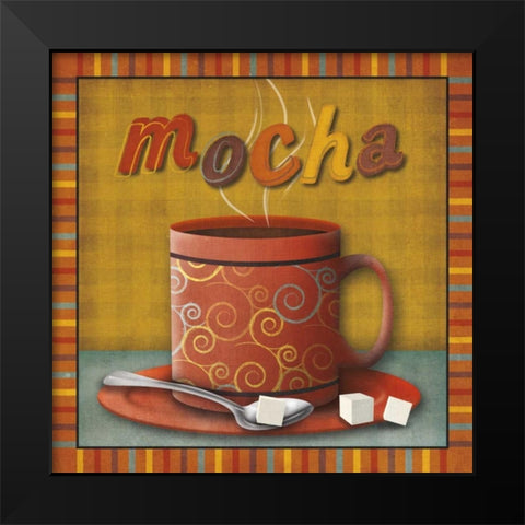 Mocha Black Modern Wood Framed Art Print by Studio, Sd Graphics