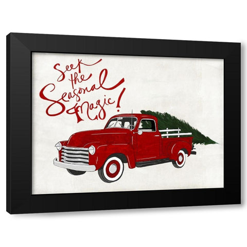Seasonal Vehicle I Black Modern Wood Framed Art Print with Double Matting by SD Graphics Studio
