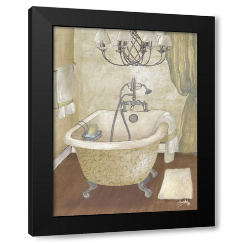 Guest Bathroom I Black Modern Wood Framed Art Print by Medley, Elizabeth