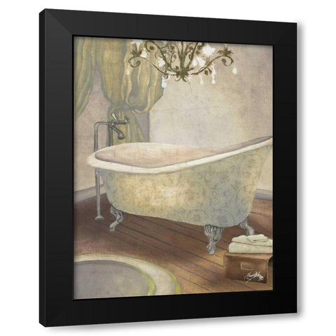 Guest Bathroom II Black Modern Wood Framed Art Print with Double Matting by Medley, Elizabeth