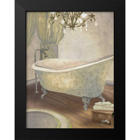 Guest Bathroom II Black Modern Wood Framed Art Print by Medley, Elizabeth
