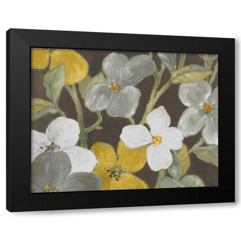 Garden Party in Gray I Black Modern Wood Framed Art Print with Double Matting by Loreth, Lanie