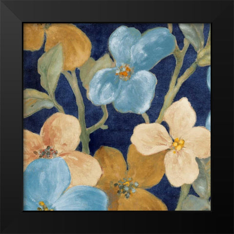 Blue Garden Party I Black Modern Wood Framed Art Print by Loreth, Lanie