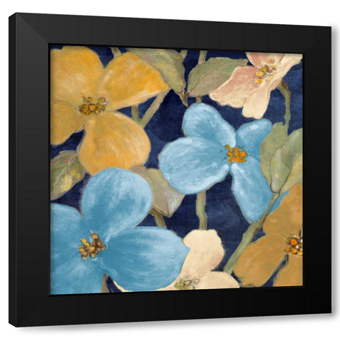 Blue Garden Party II Black Modern Wood Framed Art Print by Loreth, Lanie